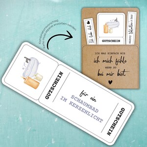 Bubbelbad bij kaarslicht Voucher Print Template