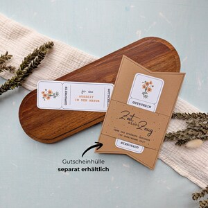 Time out in nature voucher print template