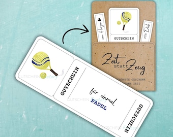 Padel Voucher Printable Template | Voucher Template for Printing