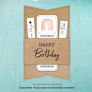 Plantilla de impresión de portada de cupón de cumpleaños