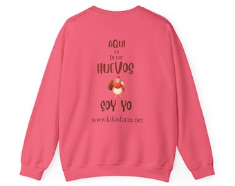 Zabawny sweter z kurą, prezent dla miłośnika kurczaków, zabawna bluza z kurczakiem, bluza z napisem „Oto ten z jajkami, ja jestem tym jedynym”, szalona bluza z kurczakiem