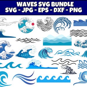 Wasserwellen svg, Ozeanwellen svg, Tropfen svg, Flutwellen svg, Nautische svg, Ozeanleben svg, Wellenschnittdateien