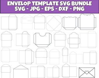 Envelope Template SVG Bundle: Card Making, Money Envelopes (Digital Download)