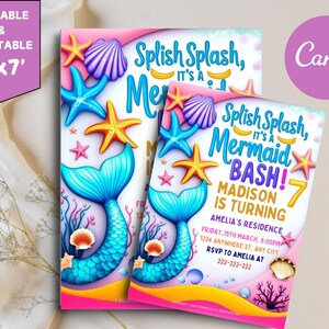 Splash Pad Party Invitation, Splish Splash Invitation, Water Park Party Invitation, Download Splash Party Invitation, Waterpark Invitation