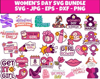 Women's Day SVG Bundle: Girl Power Graphics (Digital Download)