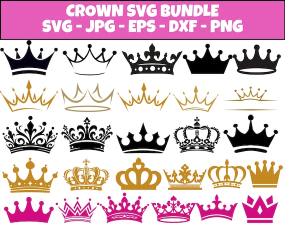 Royal Crown SVG File: King, Queen, Princess Tiara (Cut File)