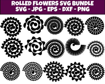 Rolled Paper Flower SVG Template: 3D Wedding Flower (Digital)