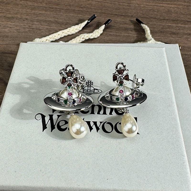Vivienne Westwood Pearl Drop Earrings - Etsy