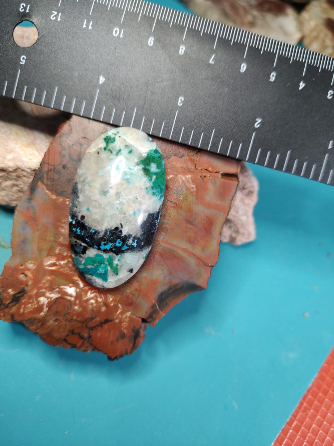 Turquoise Colcite Large Oval Chrysacolla, Calcite, Turquoise Cabochon - Etsy
