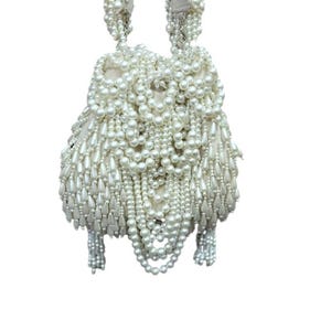 White potli collection Mirror Work Potli Bag with Pearl Tassels Handmade Bridal Pouch Indian Ethnic Wedding Purse Embroidered Festive Potli