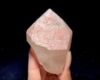 SÄLLSYNT Drömängskvarts - Grön Fantomkvarts, Rosa Inklusionskvarts, Rutilkvarts, Jord- och Luftelement, Blomsterfe, Jungfruenergi