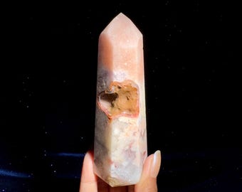 Rosa ametist Brasilianskt slipat torn - Gudomligt feminint, hjärtläkning, mjuk styrka, självkärlek, inre frid, hjärtharmoni