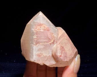 SÄLLSYNT Drömängskvarts - Rosa & Grön Fantomkvarts, Jord- och Luftelement, Blomsterfe, Jungfruenergi