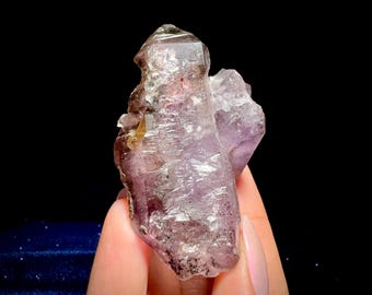 Zimbabwe Hematit Ametist Elestial, Violett Flamma, Tredje Ögat och Kronkristall Energi, Röda Älvar Ametist