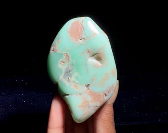 Kazakstan Krysopras Palmsten - Kristall av stillhet och förnyelse, Dammenergi, Inre Frid, Jord- och Vattenelementet