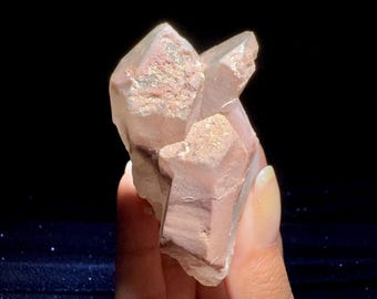 SÄLLSYNT Drömängskvarts - Rosa & Grön Fantomkvartskristall, Självläkande kvarts, Jord- och luftelement, Blomsterfe, Jungfruenergi