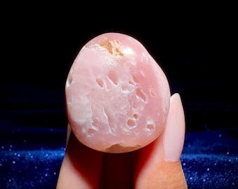 Rosa Opal Palmsten - Emotionell hjärtstödjande healing, Lugnande energi, Mild hjärthealing, Medkänsla, Inre styrka, Självkärlekskristall