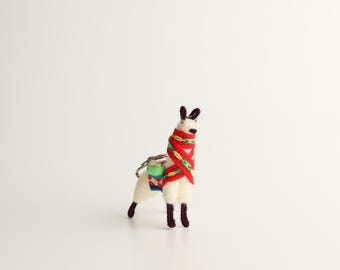Handmade Mini Alpaca Keychain