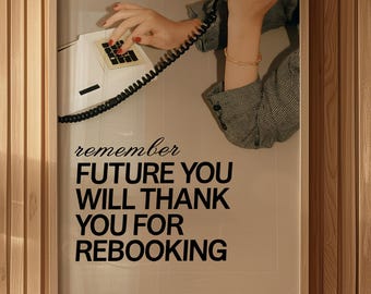 Poster retrò per salone di bellezza: prenotazione appuntamenti, arredamento per studio di bellezza