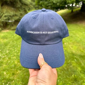 Sunscreen Is Not Seasonal Cap Funny Esthetician Cap Sunscreen Skincare Hat Gift For Skincare Lover Gifts For Beauticians Dermatologist Gift