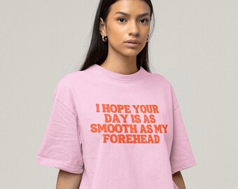 Camiseta "Espero que tu día sea tan tranquilo como mi frente", camiseta de enfermera inyectora, camiseta sarcástica, camiseta de enfermera inyectora estética, camiseta divertida de cosméticos