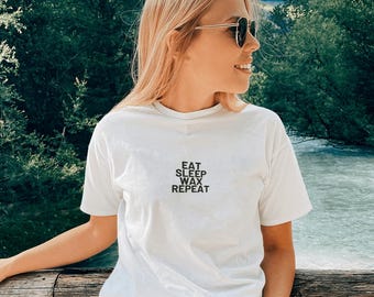 Camiseta "Comer, dormir, depilarse", humor de esteticista, especialista en depilación, técnica de depilación