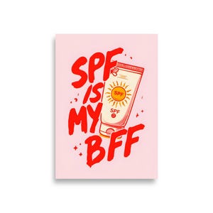 Citazioni estetista Poster estetista SPF è il mio BFF Stampa Poster divertente per la cura della pelle Citazione per la cura della pelle Protezione solare Arte murale Regali per gli amanti della cura della pelle