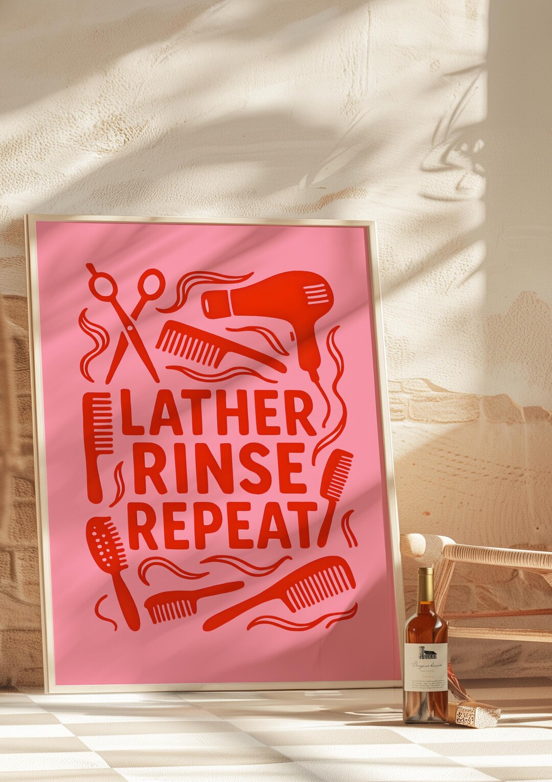 Lather Rinse Repeat Hair Salon Poster Hairdresser Decor - Etsy