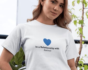 Camiseta con retinol para el cuidado de la piel: regalo para esteticistas y amantes de la belleza.