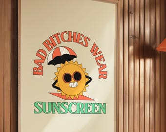 Sunscreen Poster Spa Salon Esthetician Decor Salon Waiting Room Print Salon Reception Art Skincare Poster Skin Therapist Decor Beauty Salon