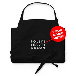 Custom Beauty Salon Apron Personalized Hairdresser Apron Esthetician Apron Makeup Artist Apron Lash Tech Apron Embroidered Work Apron Lashes