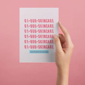 1-800 Cartão postal de cuidados com a pele Presente de esteticista Cuidados com a pele Terapeuta de pele Especialista em depilação Estética Mua Esteticista Decoração Garota Chefe Esteticista