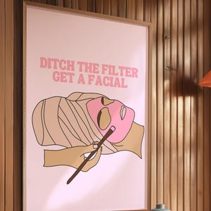 Facial Poster Facialist Wall Art Aesthetics Poster Face Anatomy Esthetician Poster Beautician Poster Aesthetician Decor Dermatology Wall Art
