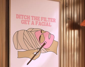 Gesichts Poster: Kosmetikerin Dekor, Dermatologie Wandkunst