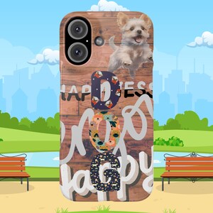 Vrolijk dun telefoonhoesje met hondenthema, schattig huisdieraccessoire, inspirerend cadeau, telefoonhoesje hondenliefhebber, perfect voor verjaardagen, hondenbezitters