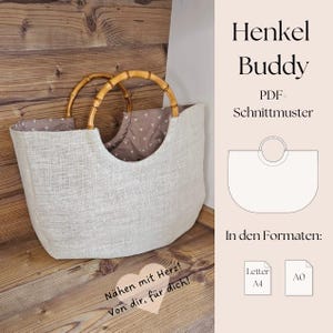 Simple shopping bag – PDF sewing pattern | Digital sewing instructions | Sewing a shopper bag | DIY handbag for beginners | Instant download