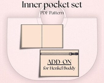 Inner Pocket Set PDF | Zipper & Double Pocket Sewing Pattern | Step-by-Step Sewing Guide | DIY Bag Organizer Insert