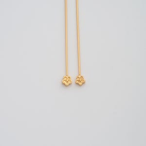 5 pcs Gold Flower Head Pins,18K Gold Filled Flower Head Pins,DIY Jewelry Findings Making