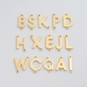 Gold Initials Pendant,18K Gold Filled Letter Charms,DIY Jewelry Findings Making
