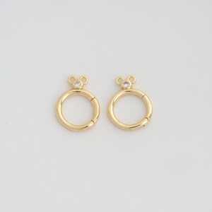 Gold Snap Clasp,18K Gold Filled Openable Clasp,Dainty Round Clasp,DIY Jewelry Findings Making