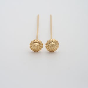 5 pcs Gold Flower Head Pins,18K Gold Filled Flower Head Pins,DIY Jewelry Findings Making