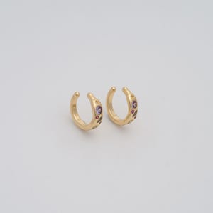 Gold CZ Non Piercing Cartilage Clip Earrings,18K Gold Filled Cuff Earrings,Valentine Gift·Engagement Gift·Perfect Gifts for Her/Him