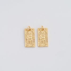 Gold Dollar Pendant,18K Gold Filled Money Charms,DIY Jewelry Findings Making