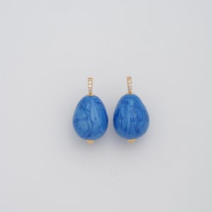 Gold Enamel Easter Egg Pendant,18K Gold Filled Egg Charms,DIY Jewelry Findings Making