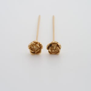 5 pcs Gold Flower Head Pins,18K Gold Filled Flower Head Pins,DIY Jewelry Findings Making