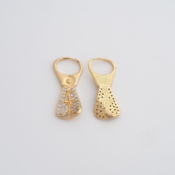 Gold CZ Bottle Cap Pendant,18k Gold Filled Bottle Cap Charms,diy