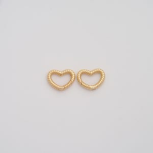 Gold Push Door Clasp,18K Gold Filled Spring Clasp,Dainty Heart Clasp,DIY Jewelry Findings Making