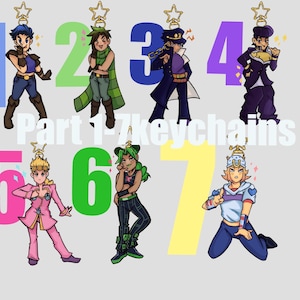 Porte-clés JJBA, parties 1-7