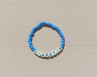 Beaded diabetic bracelet | Handmade Jewelry | Medical bracelets | Diabetic| Type 1 diabetes|Type 2 diabetes | Bulk bracelets