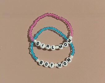 Armband meisje moeder jongen moeder | Handgemaakte sieraden | Meisjesmoeder | Jongensmoeder | Moeder | Geslacht onthullen | Moederarmband | Bulkarmband